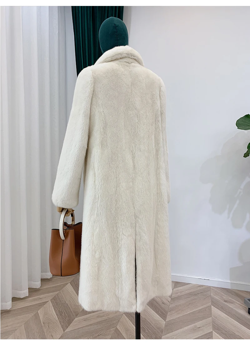 Fang Tai Fur 2019 Женская импортная бархатная норковая шуба с отложным воротником из бисера белая норковая шуба женская короткая настоящая
