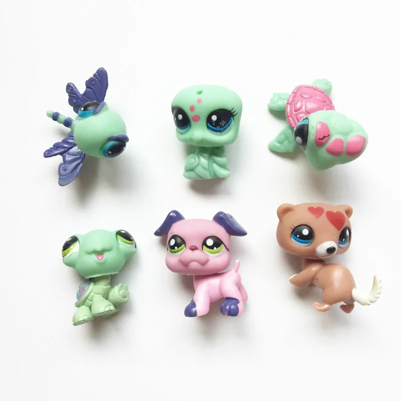 24 pcs/lot LPS Cartoo Vinyl Toy Dolls Pet Action Figures Unicorn Kitty Dogs Mini Figures Birthday Toys for Children Animals Sets