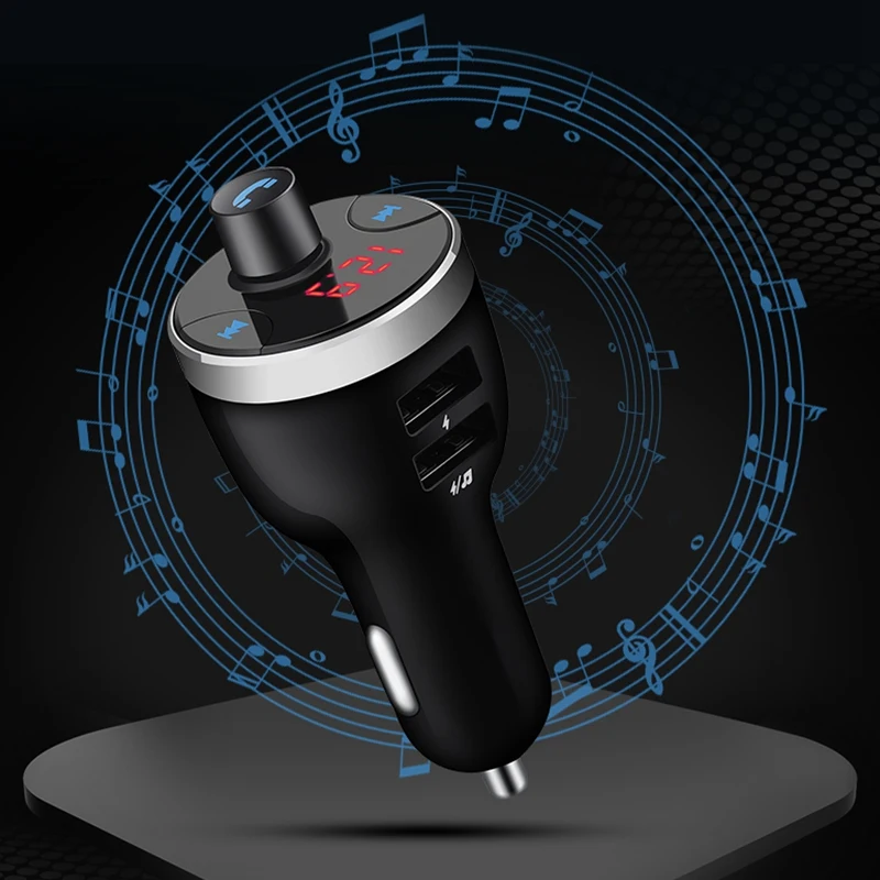 Bluetooth V4.2 автомобильный fm-передатчик беспроводной радио адаптер MP3-плеер плюс Usb зарядное устройство-Y10