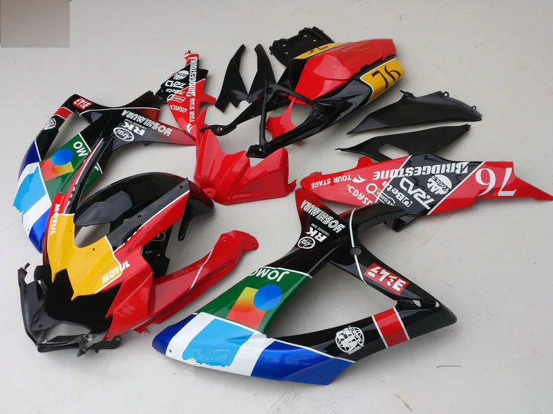 Комплект обтекателей под давлением для GSXR600 750 K8 08 09 GSXR 600 GSXR750 2008 2009 ABS красный