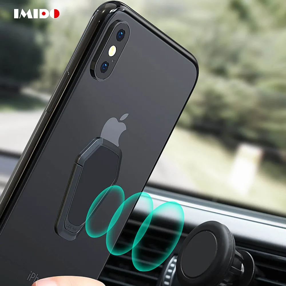 IMIDO Universal Magnetic Disk For Car Phone Holder 360 Degree Finger Ring Stand Mount For iPhone Samsung Xiaomi Cell Phone Stent