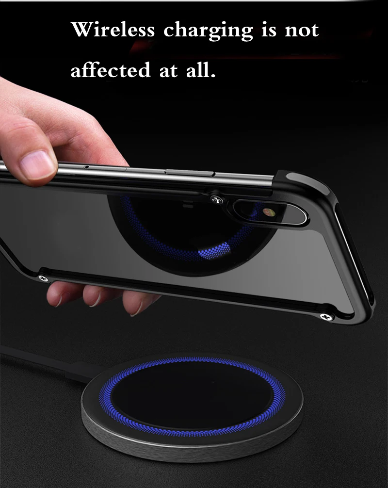Металлический Utral-Thin Corver бампер чехол для iPhone XR, Простой деловой стиль с выемкой дизайн и силиконовая подушка безопасности