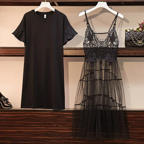 Размера плюс 5xl женский летний костюм летнее платье Vestido De Festa Vestidos кружевное