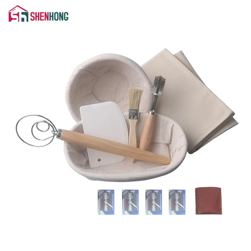 SHENHONG 7 шт. Banneton брожения корзина из ротанга тесто хлеб с бриллиантовым ножом