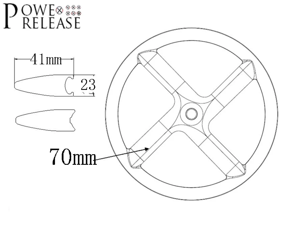 Powerelease 700C 4 spoke углеродное колесо дорожный трубчатый клинчерный велосипед