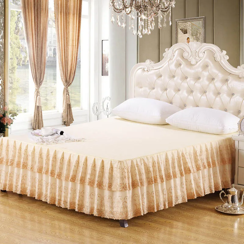 bed skirt sale queen size romantic lace bedspread 180x200cm bedding one piece free shipping-in ...