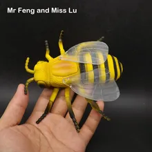 Большая желтая пчела модель животного Моделирование игрушка ребенок