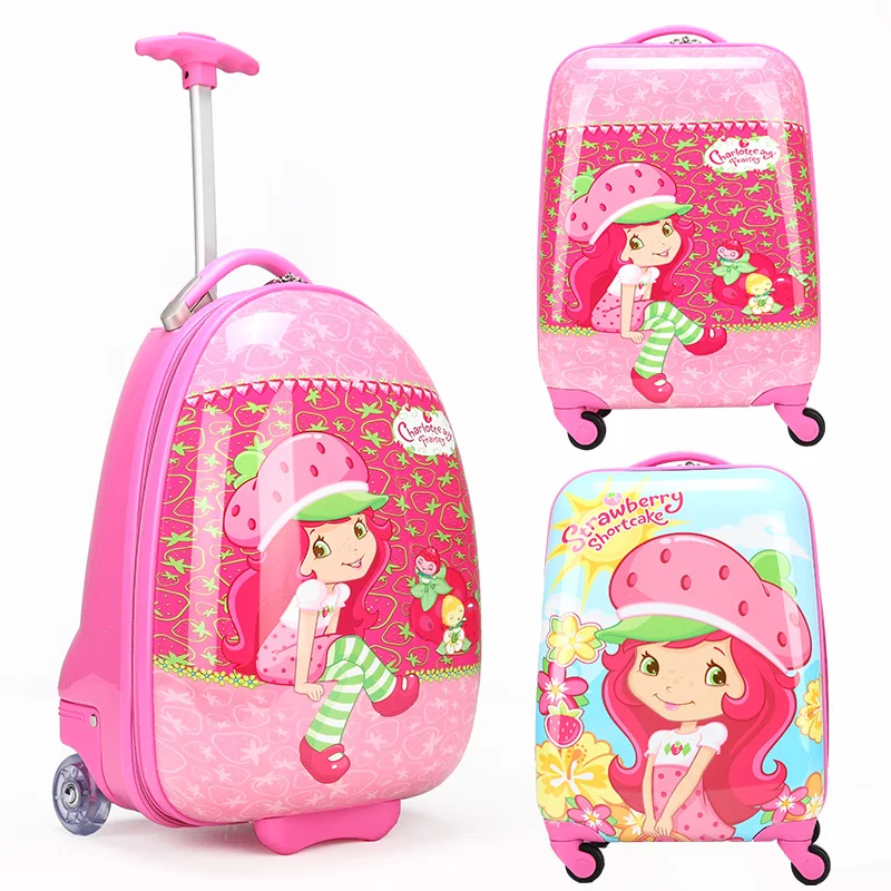 Strawberry shortcake 16 child trolley luggage universal wheels child