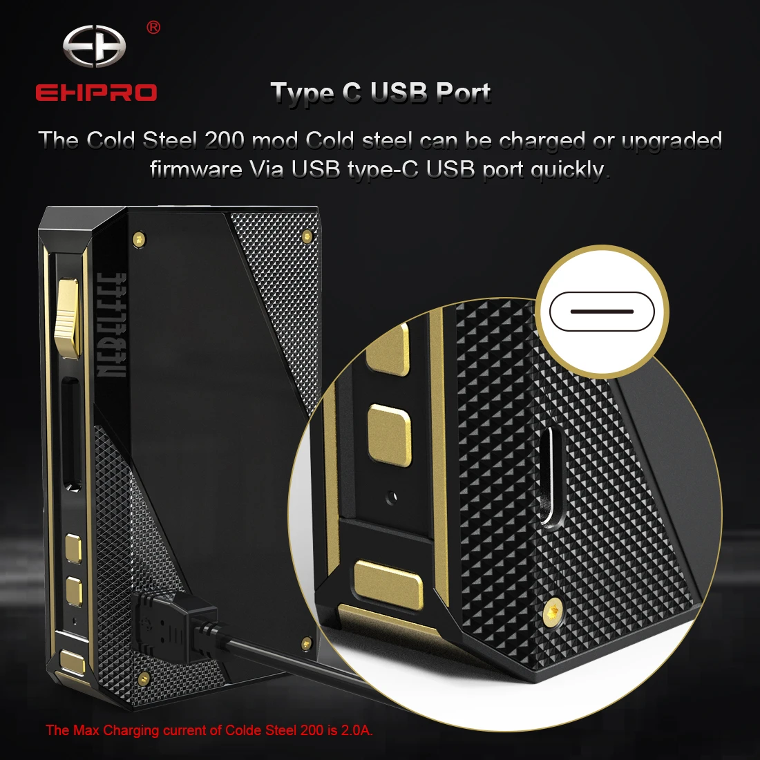 Vape mod Ehpro Cold Steel 200 TC Box MOD 200W электронная сигарета и конструкция из нержавеющей