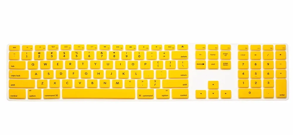 For Apple Keyboard Cover iMac G6 Desktop Protector Flim Colorful Silicone Skin With Numeric Keypad For Mac G5 Skin App (7)