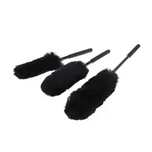 Low Cost 3 Pcs Car Brush Wheel Woolies Car Alloy Cleaning Brushes Non - Scratch Maison  White Cleaning Brushes Best Price