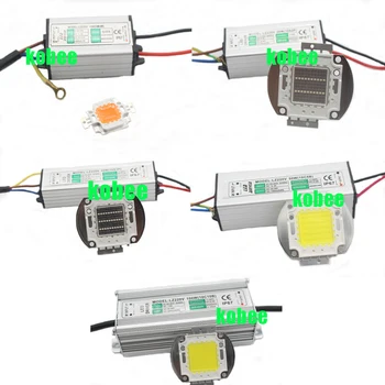

LED SMD Chip Bulb 10W 20W 30W 50W 100W Warm White Cool White Natural White UV 395nm With LED Driver Supply for plant grow light