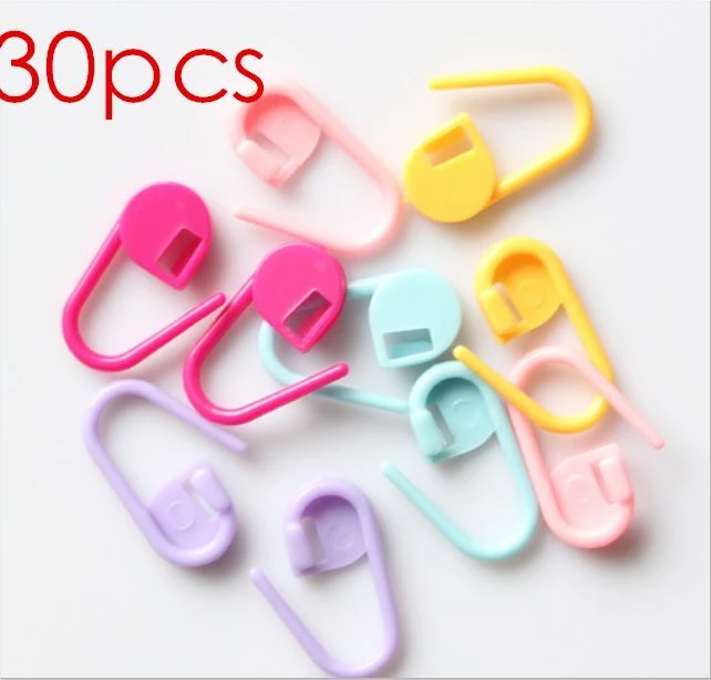 30PCS Knitting Weave Plastic Crochet Craft Locking Stitch Needle Clip Markers Holder