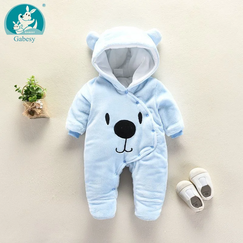 Комбинезон для новорожденных Bear Ear с капюшоном одежда маленьких мальчиков и