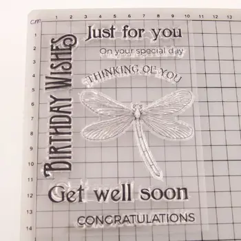 

1Set Dragonfly Silicone Clear Seal Stamp DIY Scrapbooking Embossing Photo Album Decorative Paper Card Craft Art Handmade Gift