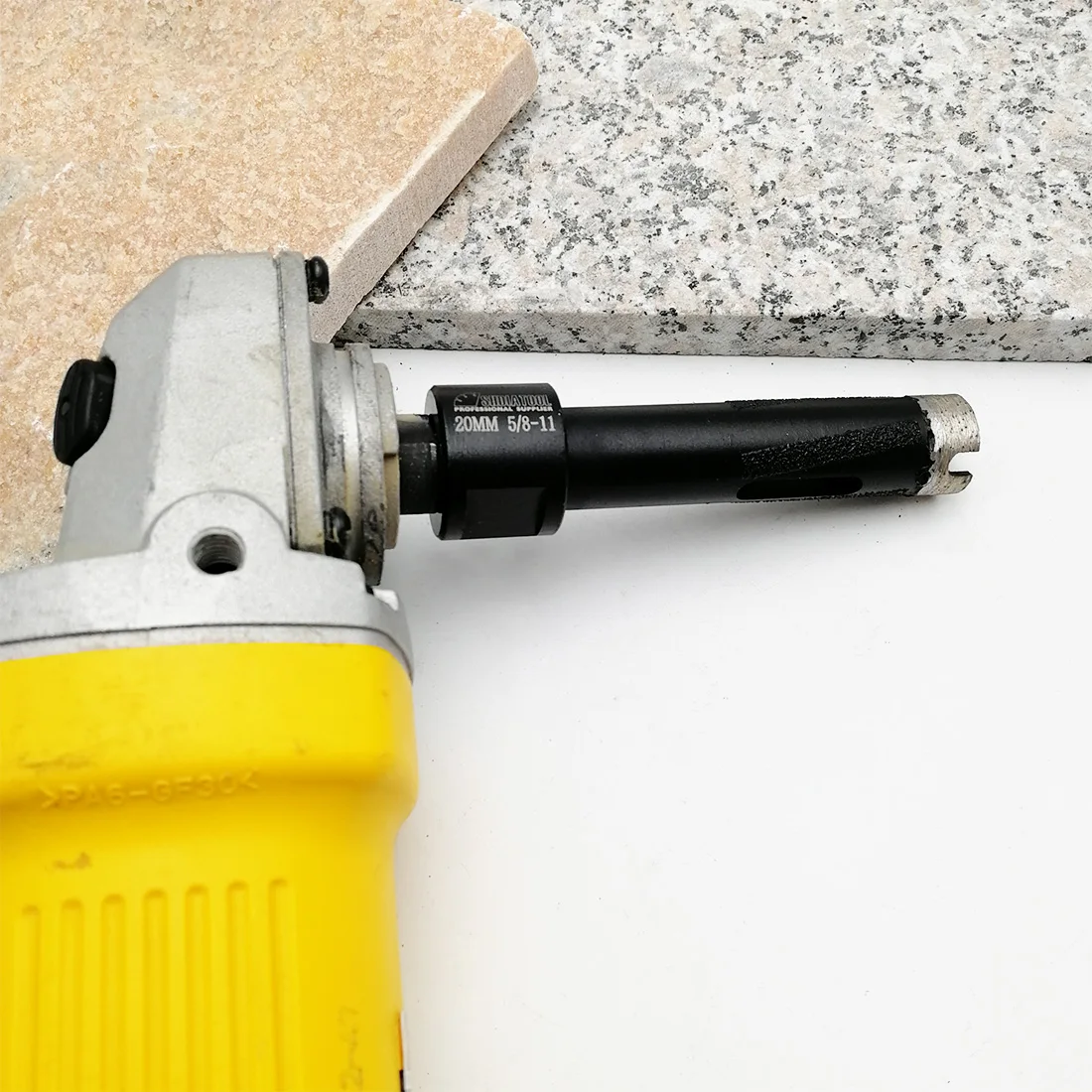 DIATOOL 2pcs 20mm Laser Welded Diamond Dry Drilling Core Bits With Side Protection 5/8-11 Connection