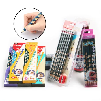 

6/12/24/30pcs Hole Pencil Triangular Pencil Pose Preventing Myopia and Antiskid Students Practicing Hole Pencil