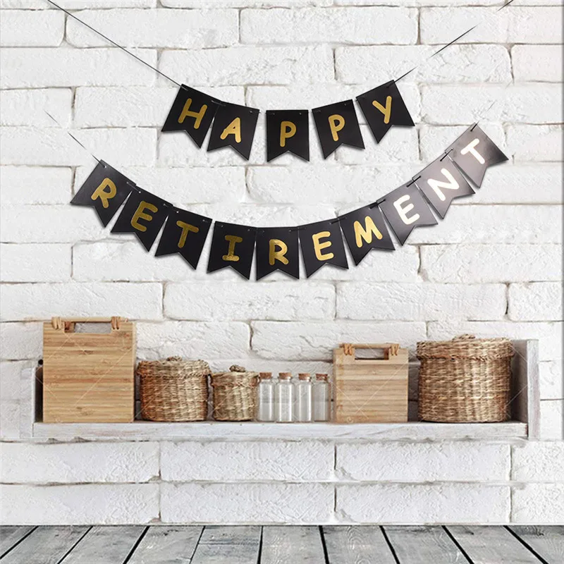 3M Happy Retirement Banner Wall Hanging Bunting Retirement Flag Flags 3m-happy-retirement-banner-wall-hanging-bunting-retirement-flag-flags