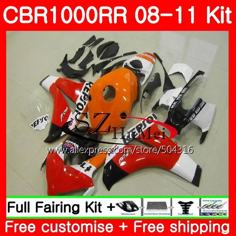 

Bodys For HONDA CBR1000 RR CBR 1000 RR 08 11 Repsol orange 59HS13 CBR1000RR 08 09 10 11 CBR 1000RR 2008 2009 2010 2011 Fairings