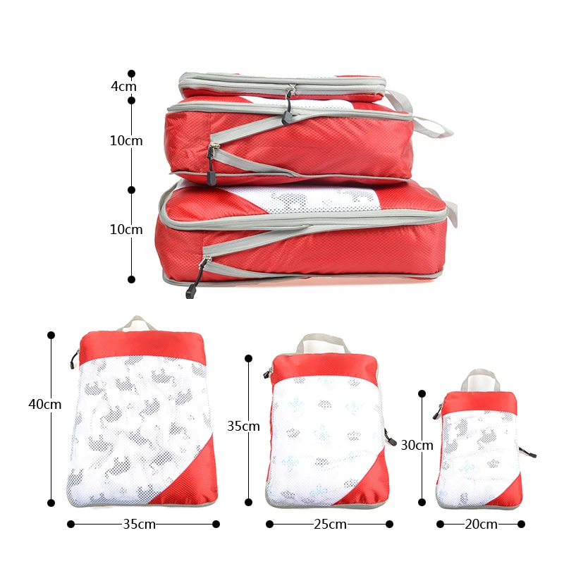 Компрессионные упаковочные кубики органайзер для багажа для путешествий для детей/складной/маленький/роскошный/большой/складной органайзер для сумки для путешествий/для мужчин/для женщин/набор