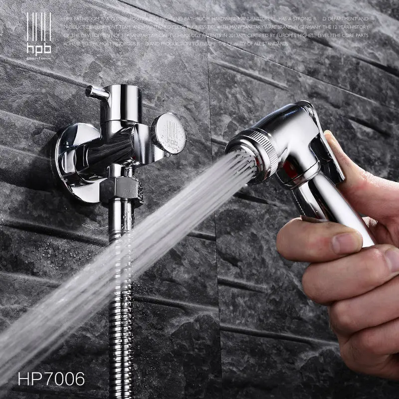 Brass Bathroom Toilet Portable Spray With Shower Holder Handheld Bidet grifo ducha Bidet Faucet HP7006