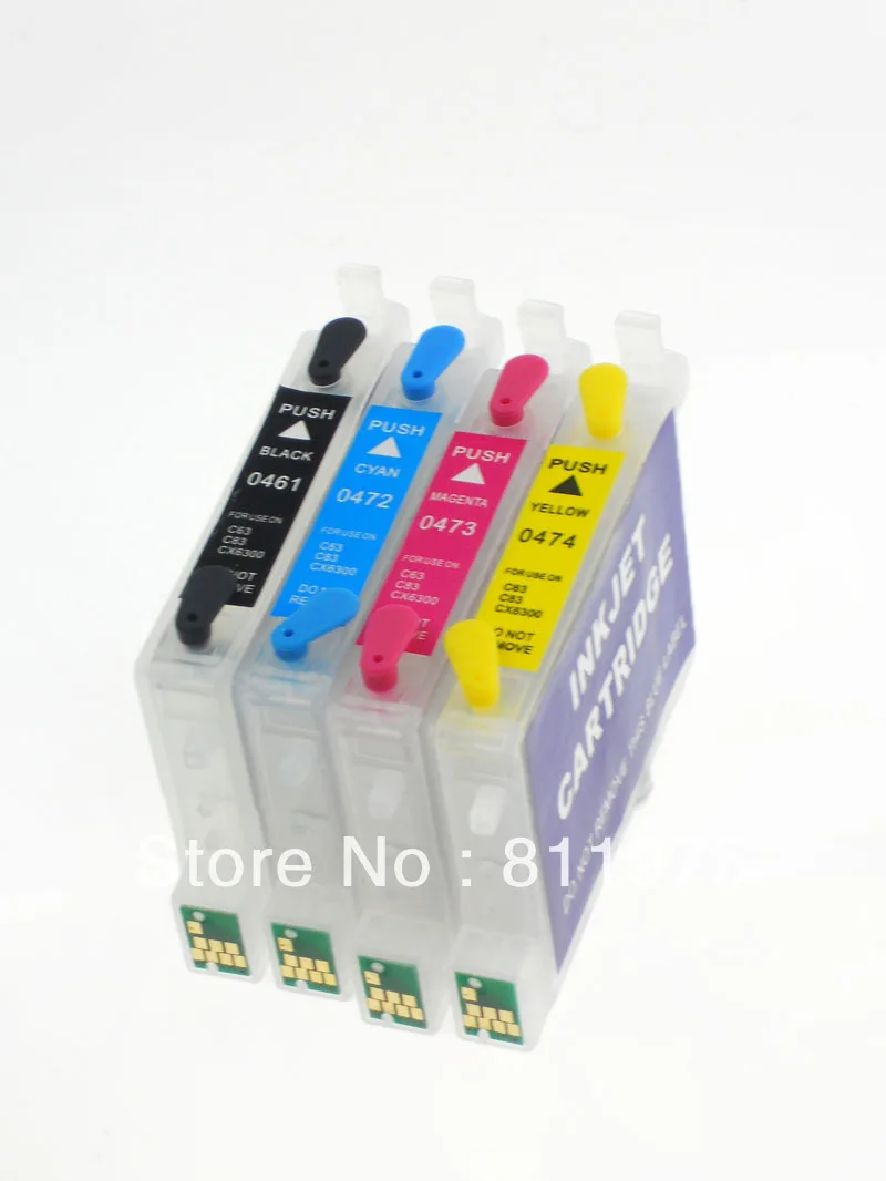 for EPSON T0631 T0634 Refillable ink Cartridge for EPSON STYLUS C67 C87 CX3700 CX4100 CX4700 Printers