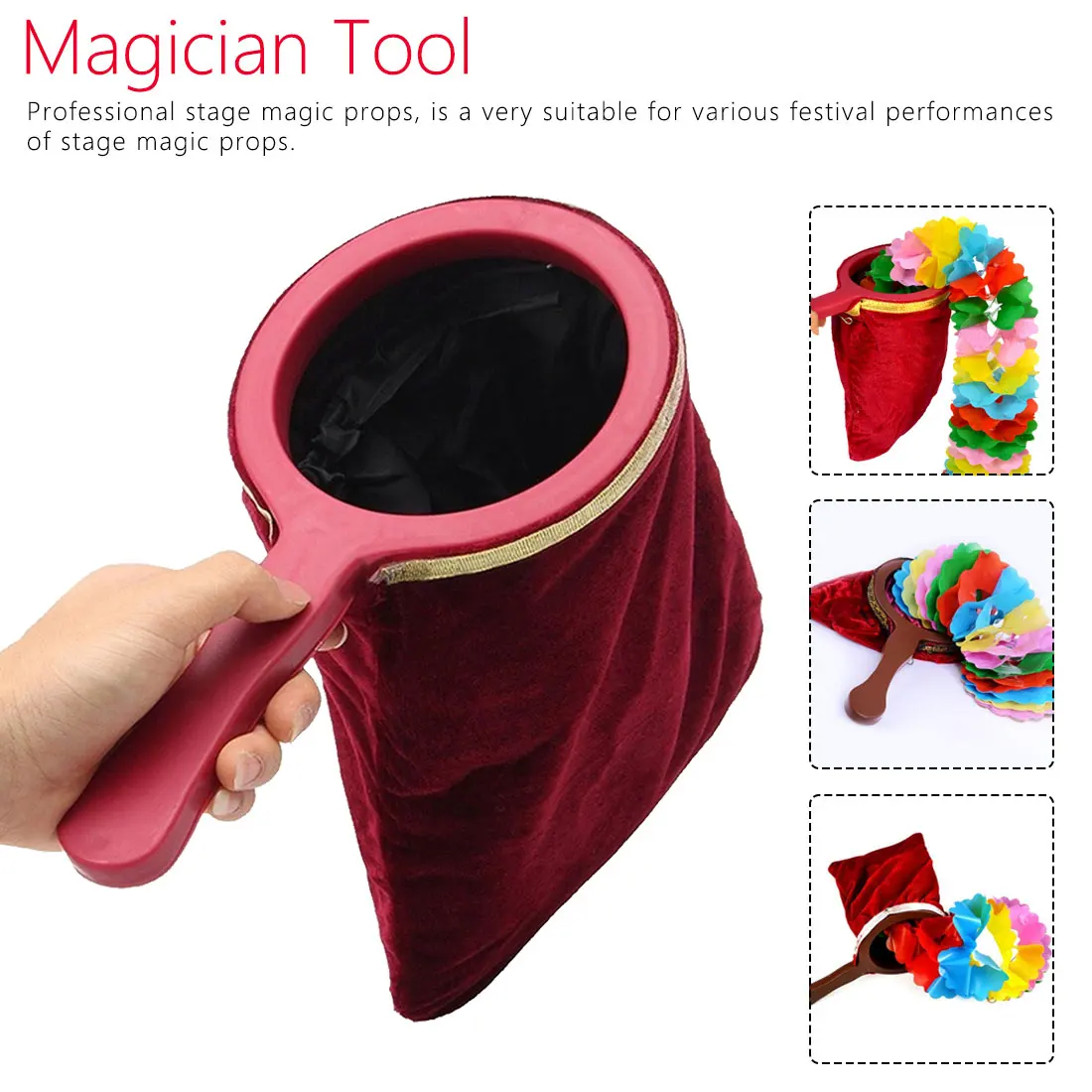 

1PCSMagic Change Bag Twisting Handle Make Things Appear Disappear Props Magic Trick Gift for Children