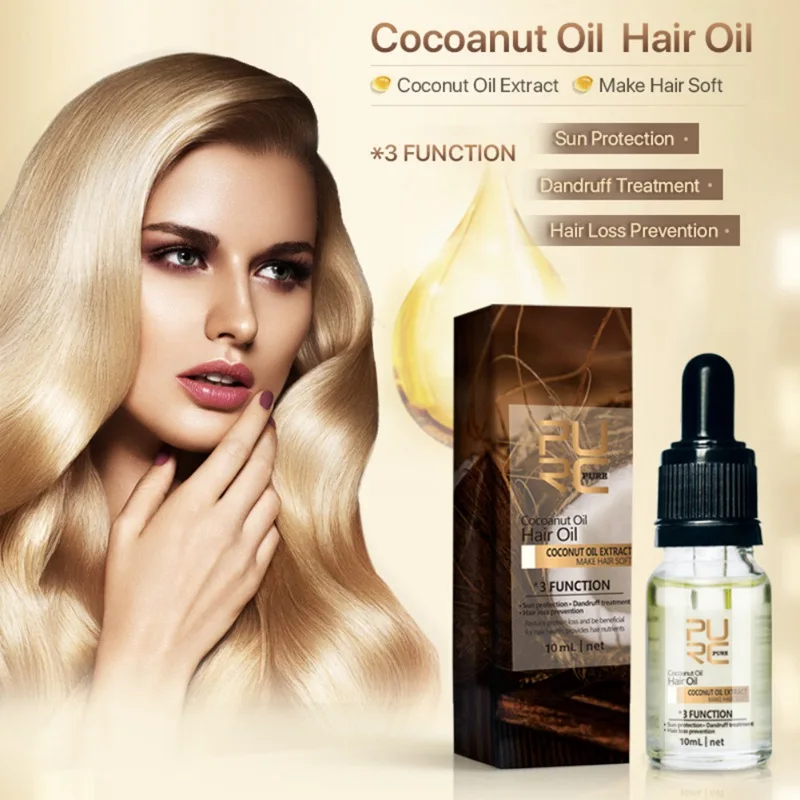 Восстанавливающее масло для волос Макияж кокосовое масло Уменьшает выпадение белка выгодно для здоровья волос, обеспечивает питание для волос от выпадения волос