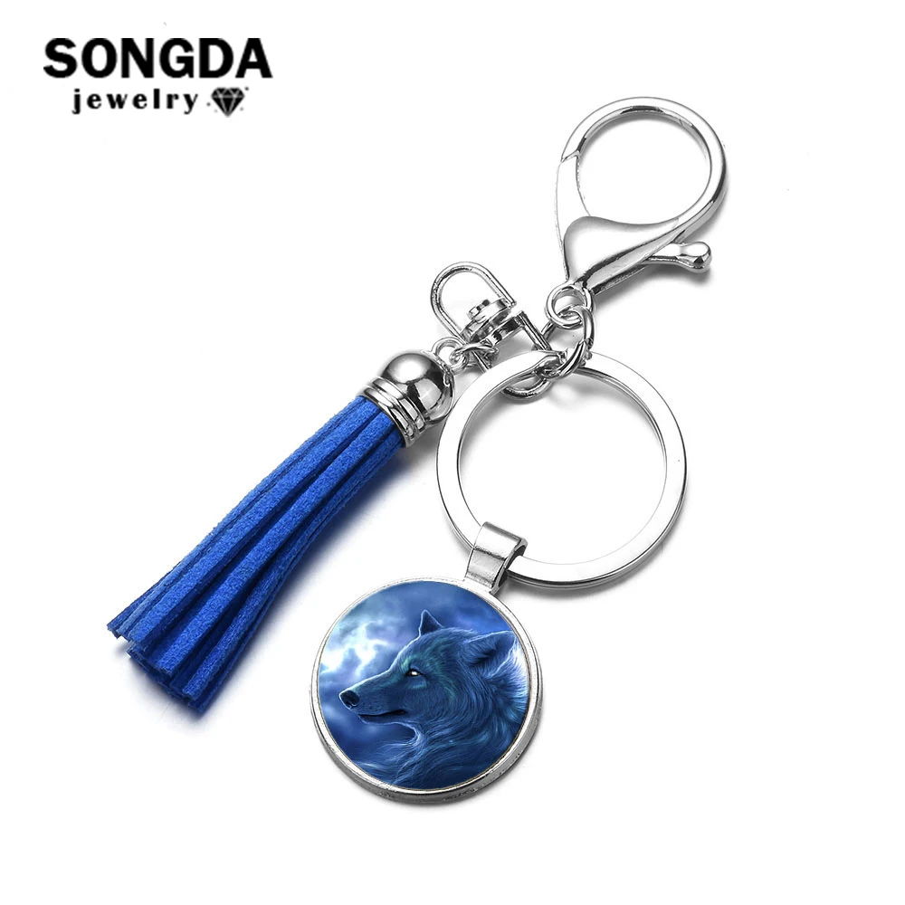 Классический высококачественный скандинавский волка и Луна SONGDA арт брелок с