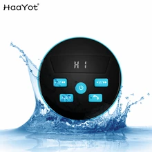HAAYOT Мини водонепроницаемый беспроводной динамик FM радио Bluetooth 4,2 Встроенный микрофон водостойкий Душ динамик со светодиодный светильник
