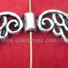 50 шт тибетский серебряный Большой разделитель "крылья" бусины, фурнитура для украшений 53x11 мм
