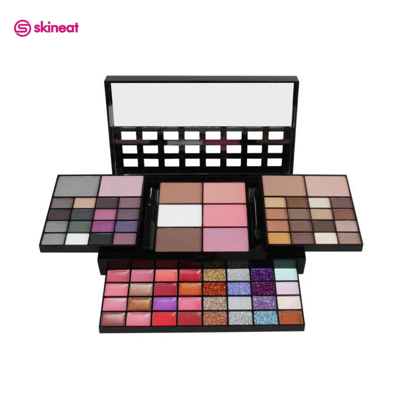 

Skineat 74 Color Cosmetic Palette Set Multifunction Make up Pallete Professional Eyeshadow Lip Gloss Powder Blush Maquiagem Kit