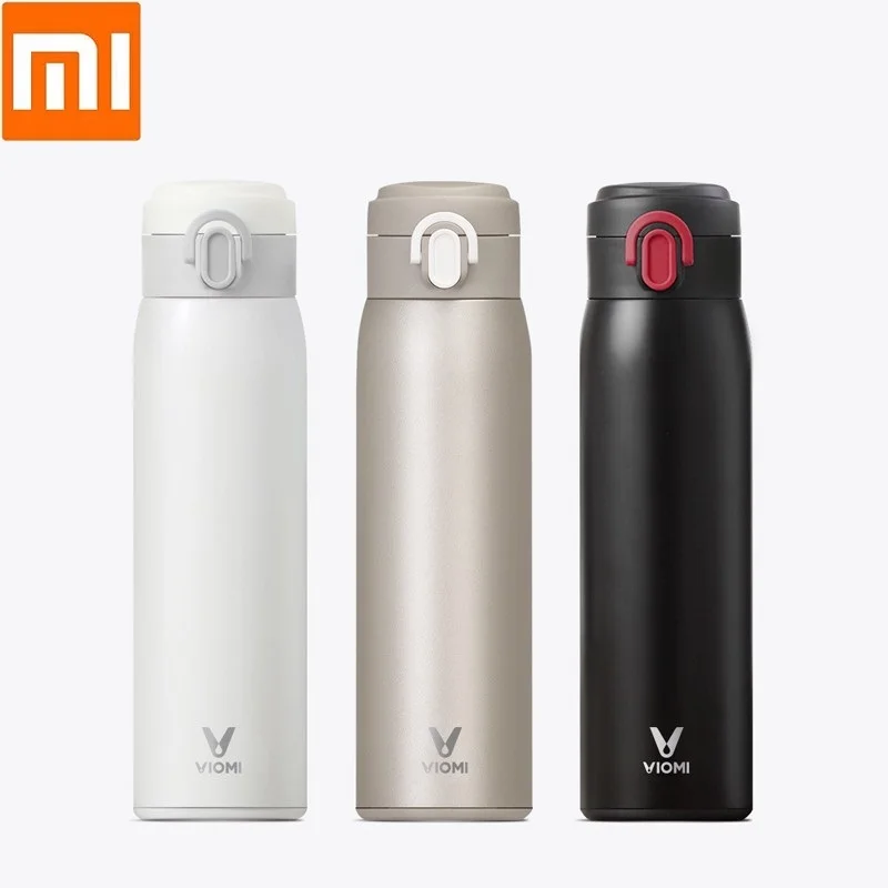 

Original Xiaomi VIOMI Stainless Steel Vacuum Cup 24 Hours Thermos Cup 480ML Single Hand ON/Close Couple cup