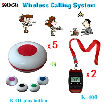 

Table Buzzer Call System For Restaurant Newest( 2pcs Watch + 5pcs Call Buzzer)