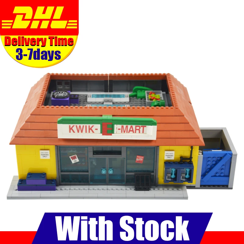 

LEPIN 16004 2232Pcs The Simpsons The Kwik-E-Mart Model Building Blocks Set Compatible LegoINGlys 71016 Toys for Children