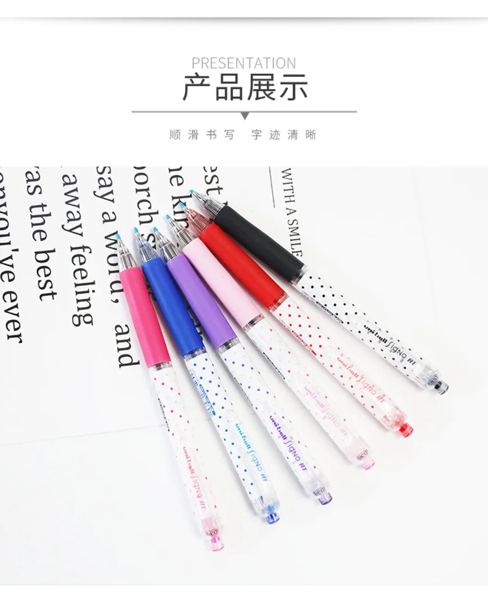 1 шт UNI пресс стиль гелевая ручка Uni-ball Signo RT UMN-138 ультра тонкая 0,38 мм автоматическая/Выдвижная цветная ручка черный/синий/красный/темно-синий