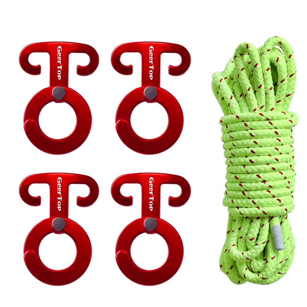 

GeerTop Ultralight Self-locking Camping Hook Multi-functional Tent Rope Buckle Hanger Equipment Accessories for Hiking Backpack