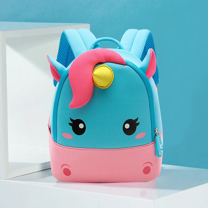 Girl Backpack Unicorn School-Bag Toddler Cartoon Travel Kids Mini Pre 3D for Boys 2-8-Years