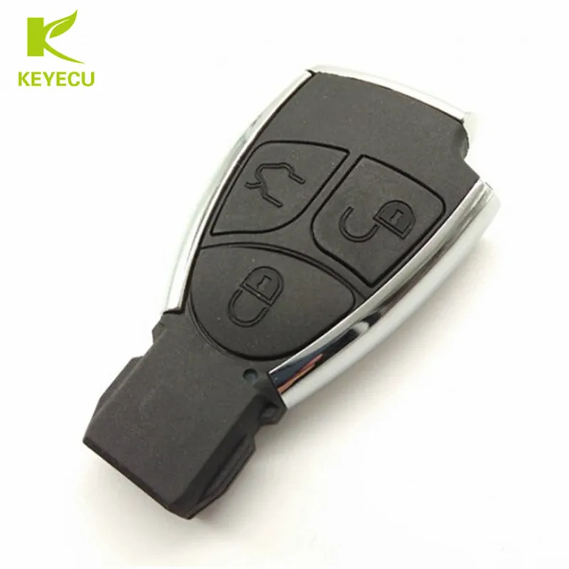 3 кнопочный модифицированный умный дистанционный ключ KEYECU чехол для Mercedes Benz CLS C E