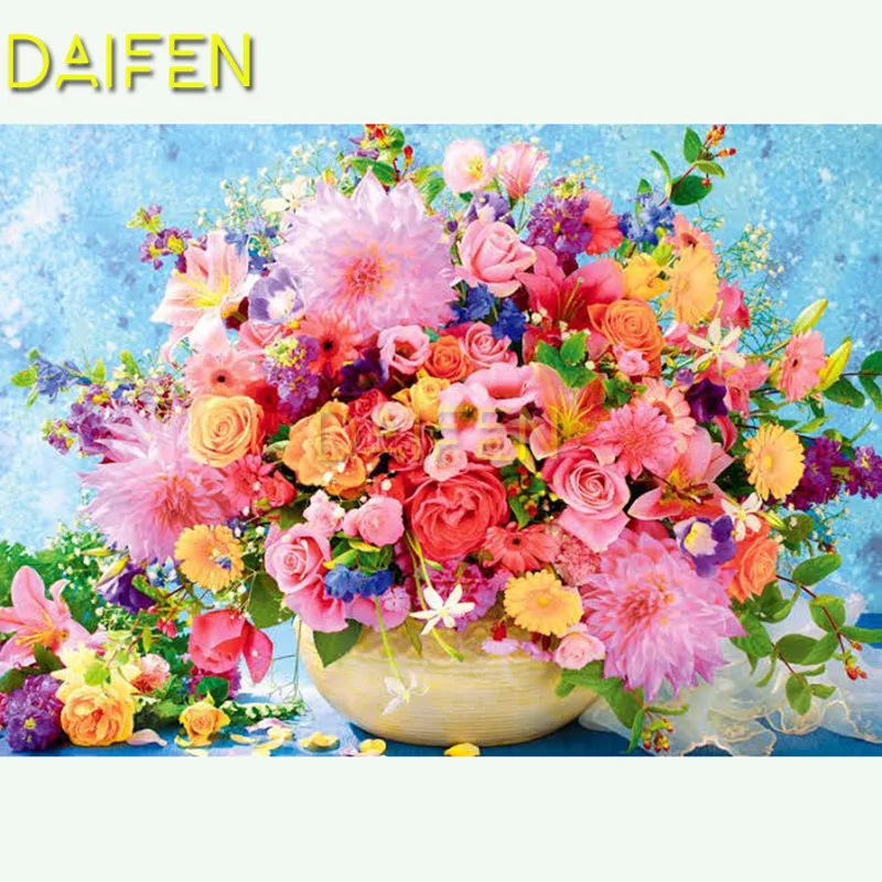 

Full Square Diamond painting colorful flowers rose peony Full Round Diamond mosaic 5D DIY Diamond embroidery Cross stitch