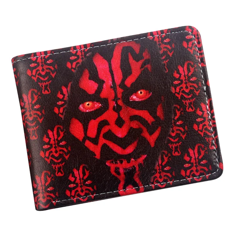 Comics star wars white knight darth vader 3D Short Wallet Bi-Fold Men Purse Young Students Card Holder - Цвет: SW-12