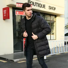 Feitong/зимняя длинная куртка, мужские легкие пуховые пальто, мужские зимние парки, мужская теплая одежда