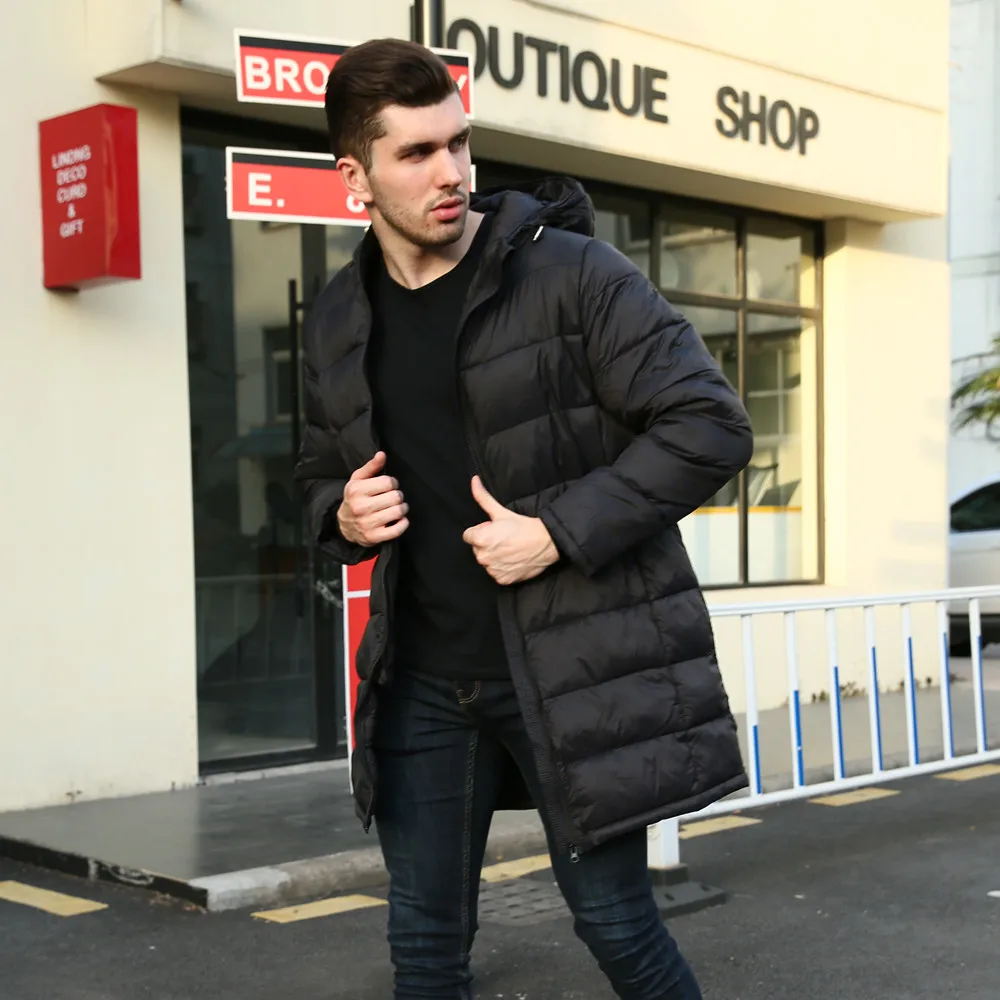 

Feitong Winter Long Coat Jacket Men Light Weight Down Feather Coat Man Winter Parkas Male Keep Warm Clothes