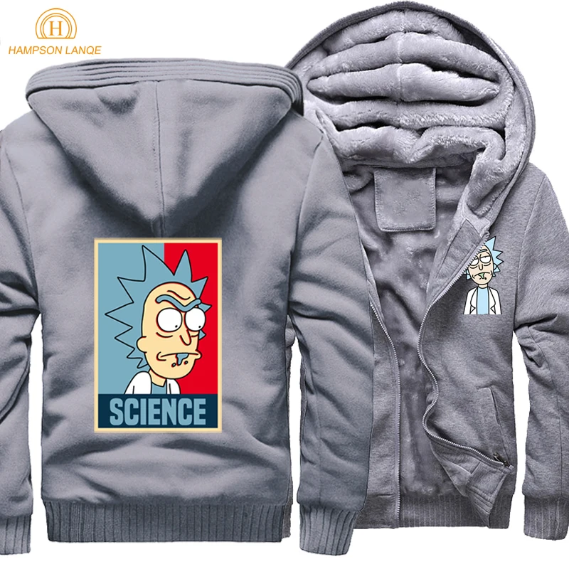 Rick and Morty Science плотные толстовки для мужчин Весна Зима Теплые повседневные толстовки Harajuku куртки мужские s спортивный костюм для фанатов