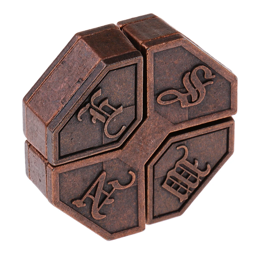 5x Vintage Lock Puzzles Brain Teaser Kids Mind Game Toy IQ Test Magic Trick