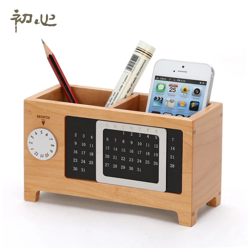 wooden storage box creative calendar storage box desktop storage