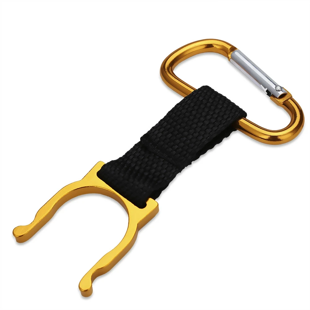 Aotu 5pcs Outdoor Camping Hiking Water Bottle Holder Carabiner Hook