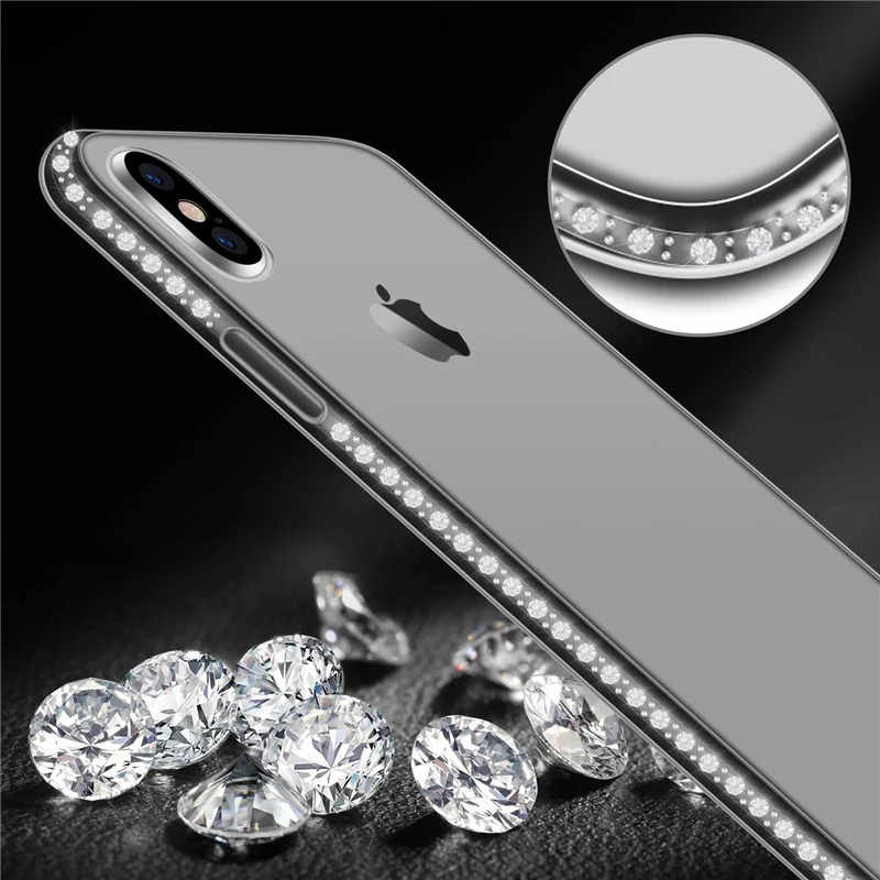Moskado в виде бриллиантового украшения для Apple iPhone X 8 7 6s плюс 5S SE чехол телефона