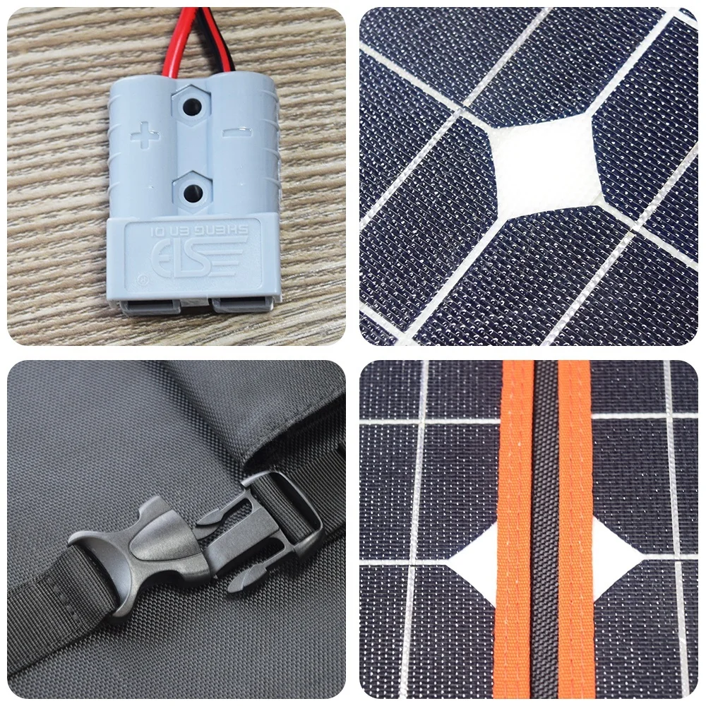  360W ETFE Solar Panel Portable Foldable Bag Module Cable 30A USB Controller for 12V Outdoor camping