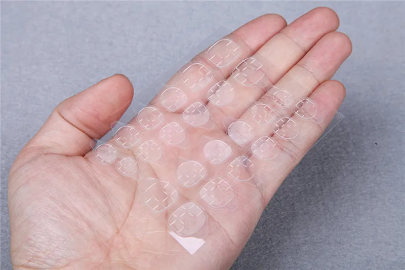 Addfavor 5 листов/Лот Накладные накладные ногти для наращивания ногтей прозрачные двухсторонние клейкие наклейки с лентами маникюрные инструменты
